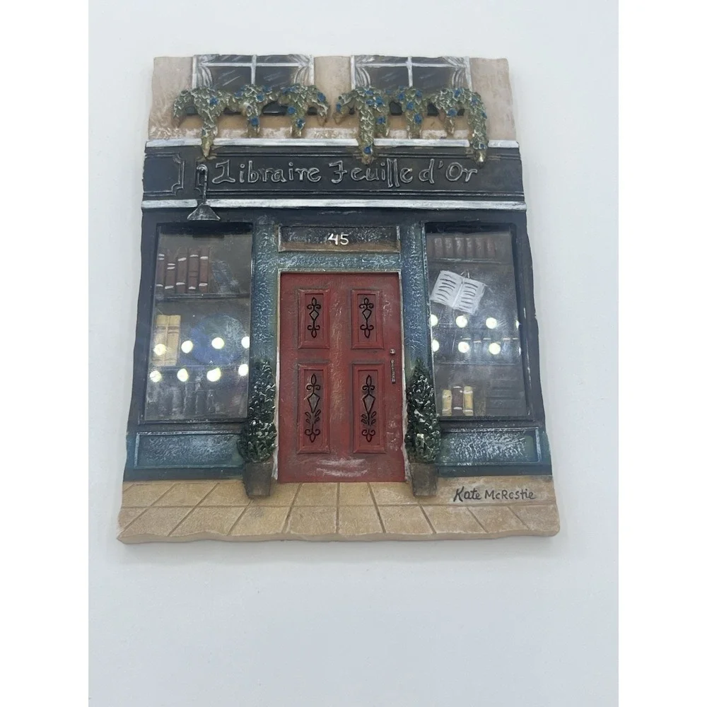 Kate McRostie 3D Resin Wall Plaque Library France Travel Memories Home Decor